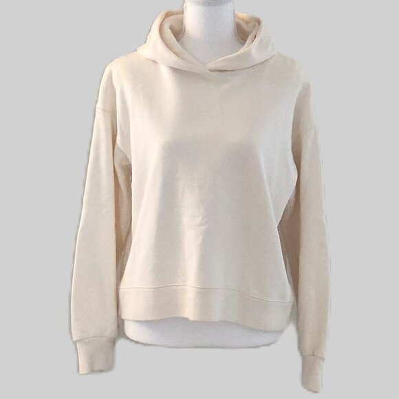 Uniqlo Cream Pullover Sweatshirt - Size S, 88% Cotton, Long Sleeve Hoodie - Picture 1 of 7